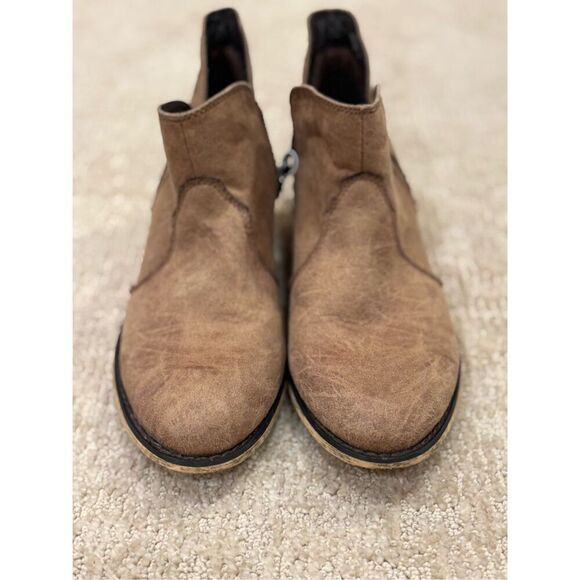 Dingo Women's Socorro Faux Leather Western Ankle Booties Tan Brown Size 8M - Picture 1 of 8